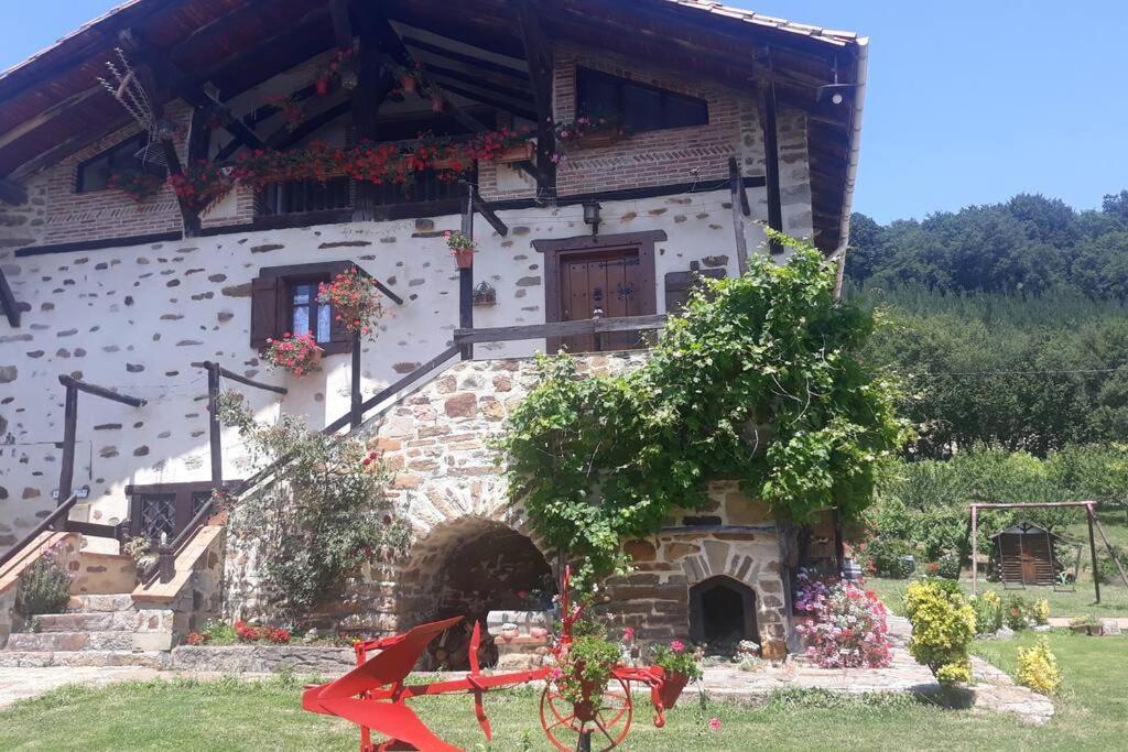 Caserio Vasco Con Piscina Y Barbacoa Orozko Exteriér fotografie