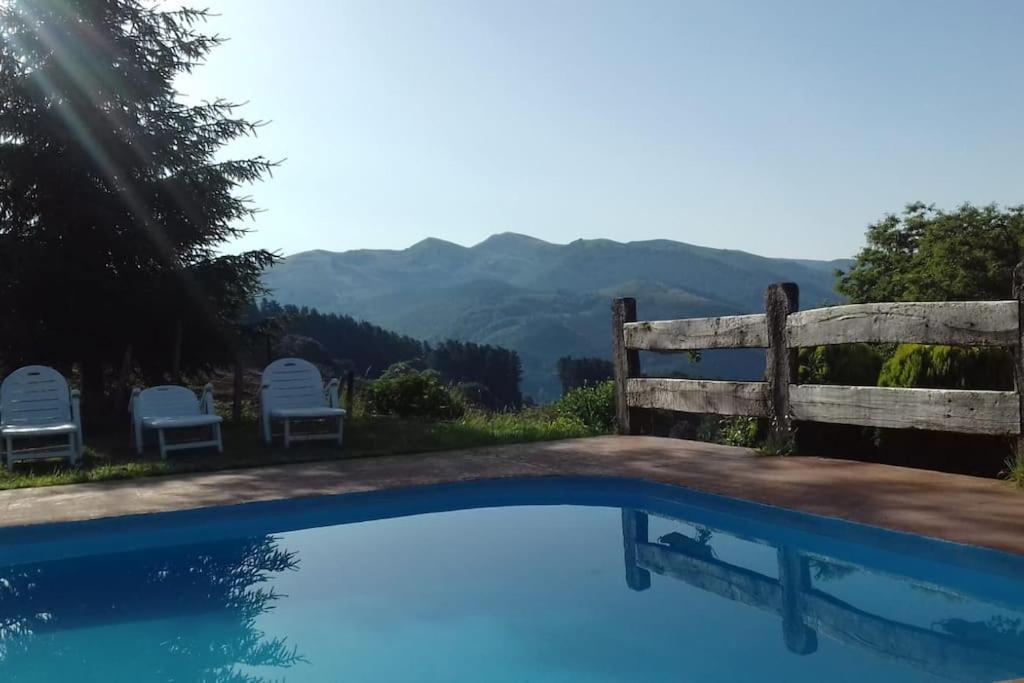 Caserio Vasco Con Piscina Y Barbacoa Orozko Exteriér fotografie